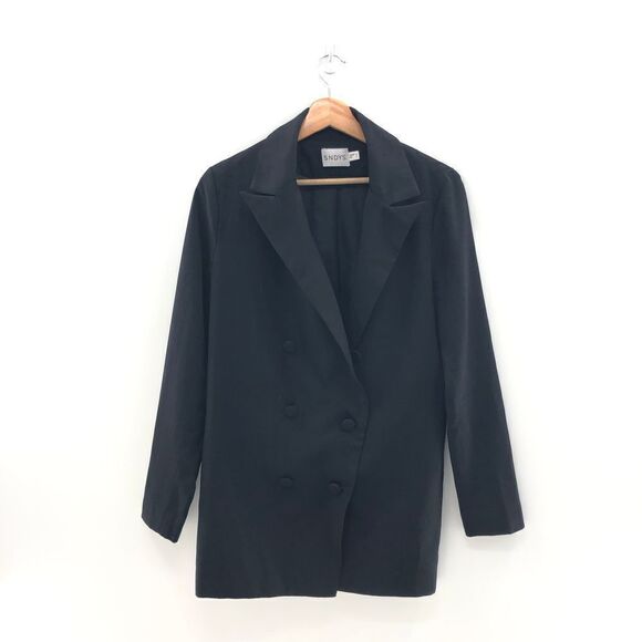 SNDYS Hills Blazer in Black‎ Upcycled / Mended - Picture 2 of 7